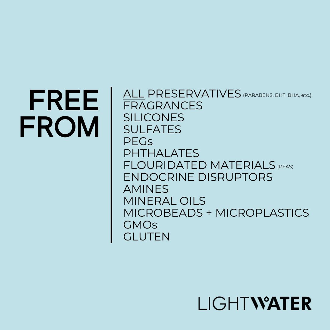 LightWater clean act excludes all allergens and irritants and concerning ingredients