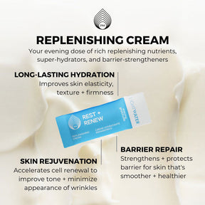 LightWater PM Replenishing Cream is an evening dose of rich replenishing nutrients, super-hydrators, and barrier-strengtheners, for instant hydration, skin rejuvenation, and skin repair. 